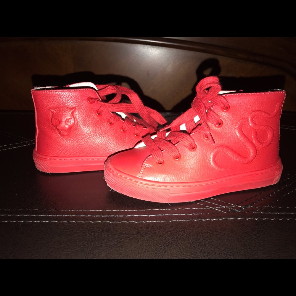 Toddler Red Gucci sneakers